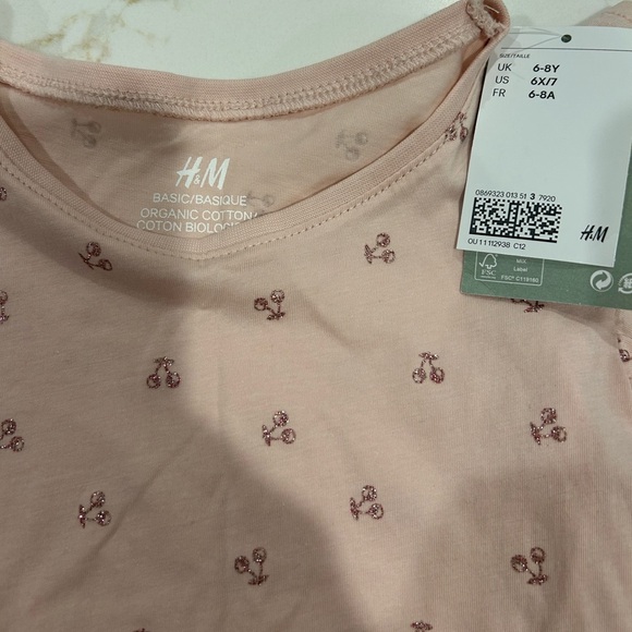 H&M Short Sleeve Floral Print Shirt Size 6X-7 - Picture 3 of 3